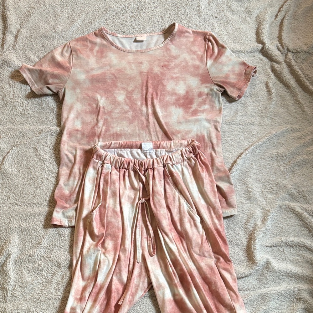 Pink Tie-Dye Lounge Set